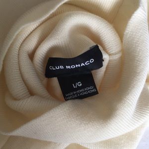 NWOT Club Monaco Cream 100% Wool Turtleneck Sweater, Size Large